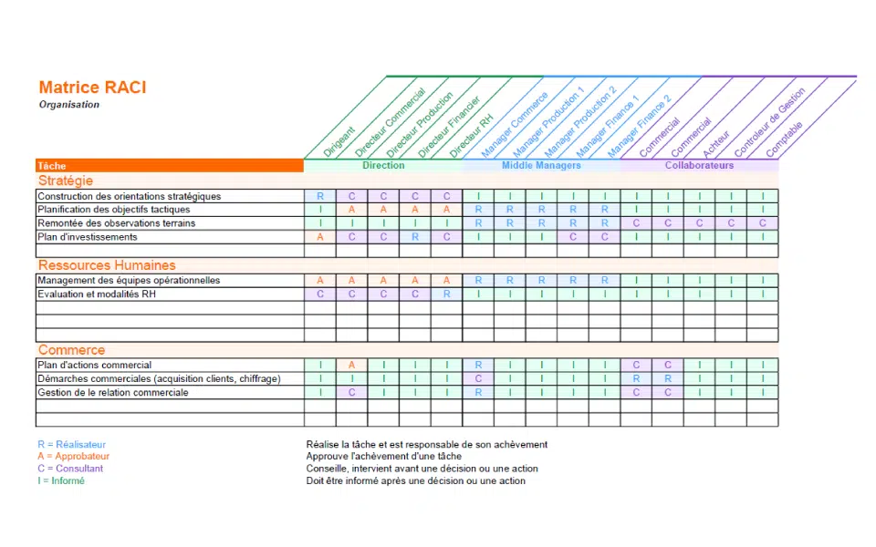 matrice raci diagnostic managerial